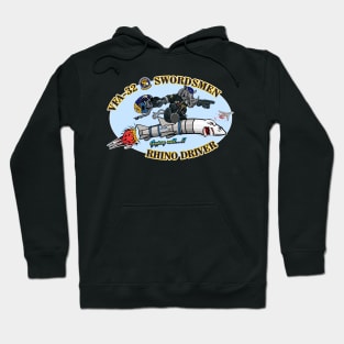 Swordsmen Rhino Nose Art Hoodie